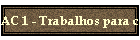 AC 1 - Trabalhos para casa